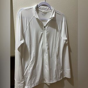 Athleta Size Large White Full Zip Pacifica Illume Jacket